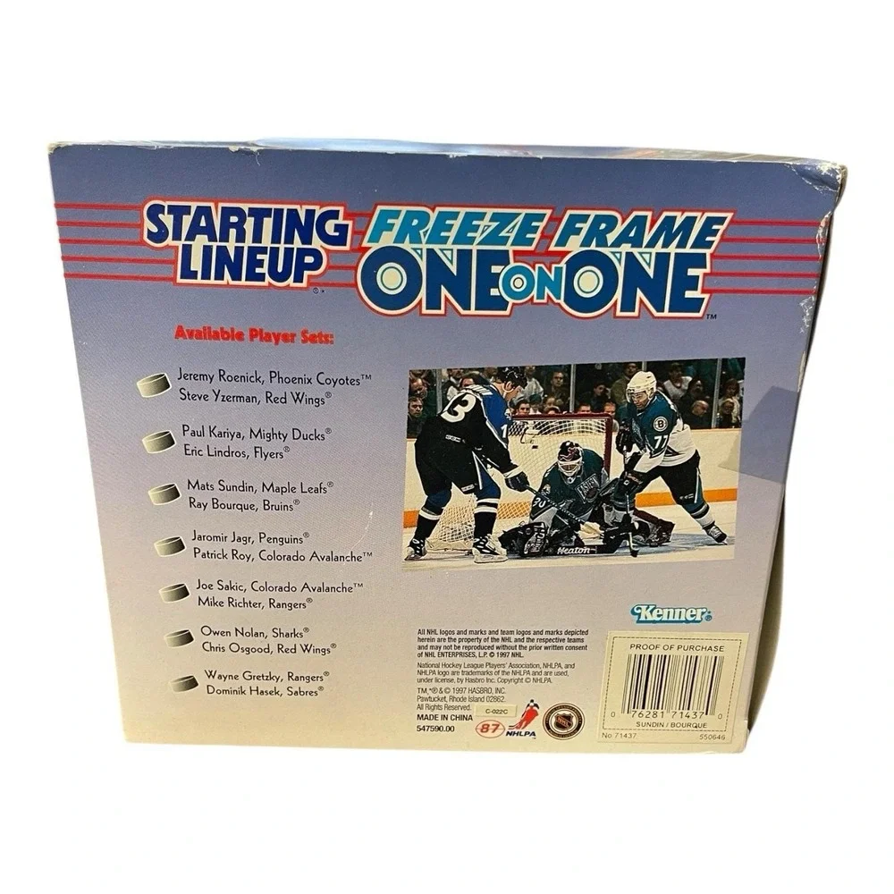 Mats Sundin & Ray Bourque Starting Lineup 1997 Freeze Frame One‎ On One Figures